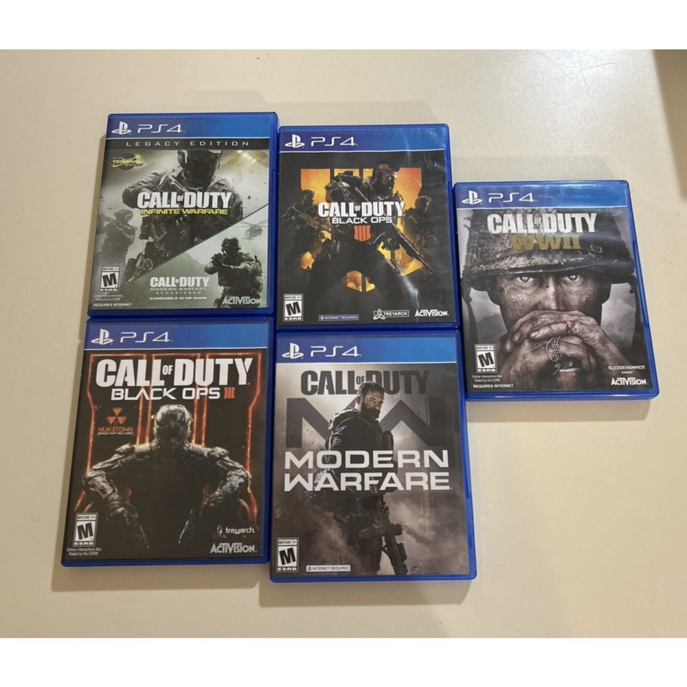 PS4 CALL OF DUTY MODERN WARFARE AND BLACK OPS LOT (5 Games)